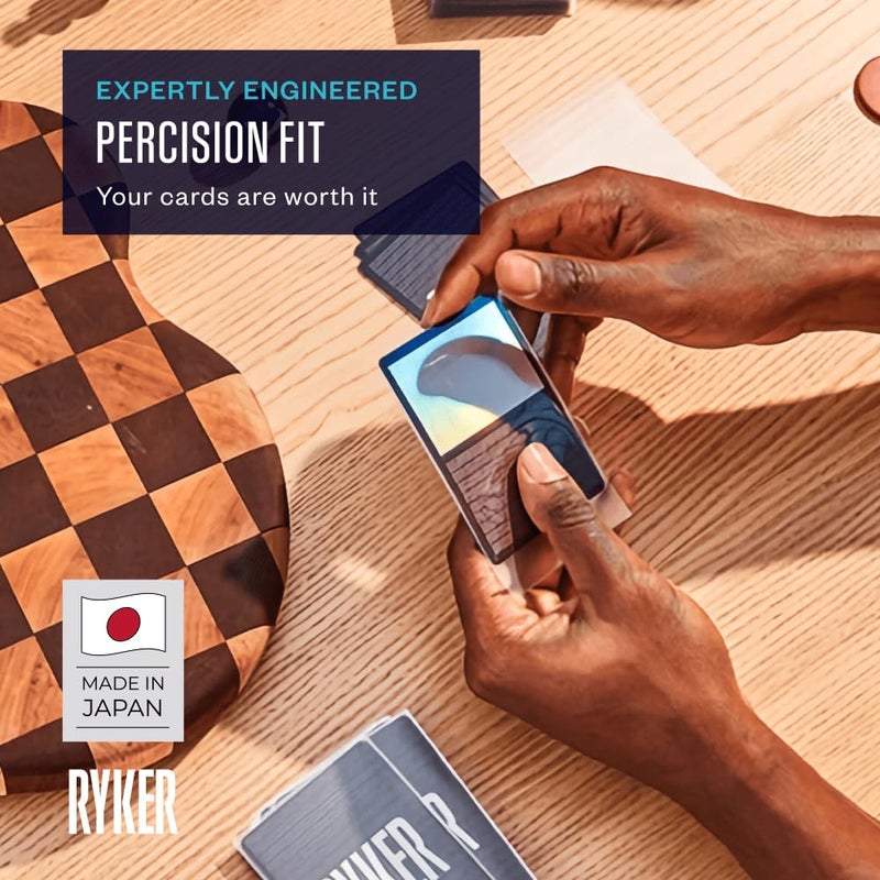 Ryker رايكر حجم أمريكي قياسي - أكمام بطاقات لتداول البطاقات، ألعاب الطاولة وبطاقات كيبوب (100 عبوة، شفاف، 56x87 مم) - Image 3